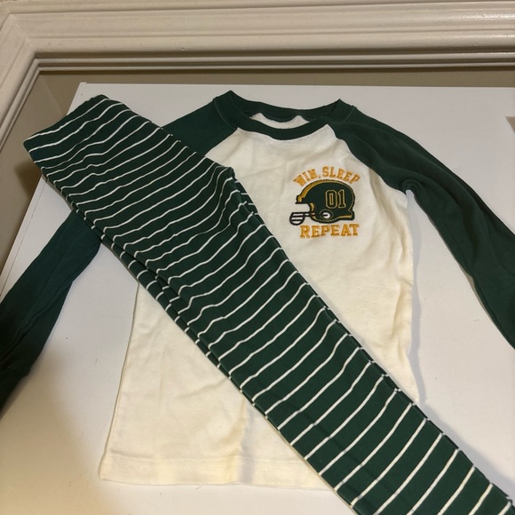 Carter's Other - Carter's Green and White Long Sleeve Tee